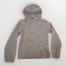 The North Face Girls Youth Jacket Size Small 7-8 Pink Hooded Windbreaker