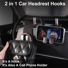 2 Pack Car Seat Headrest Hook, Car Purse Hook Car Hooks for Purses and Bags, Car
