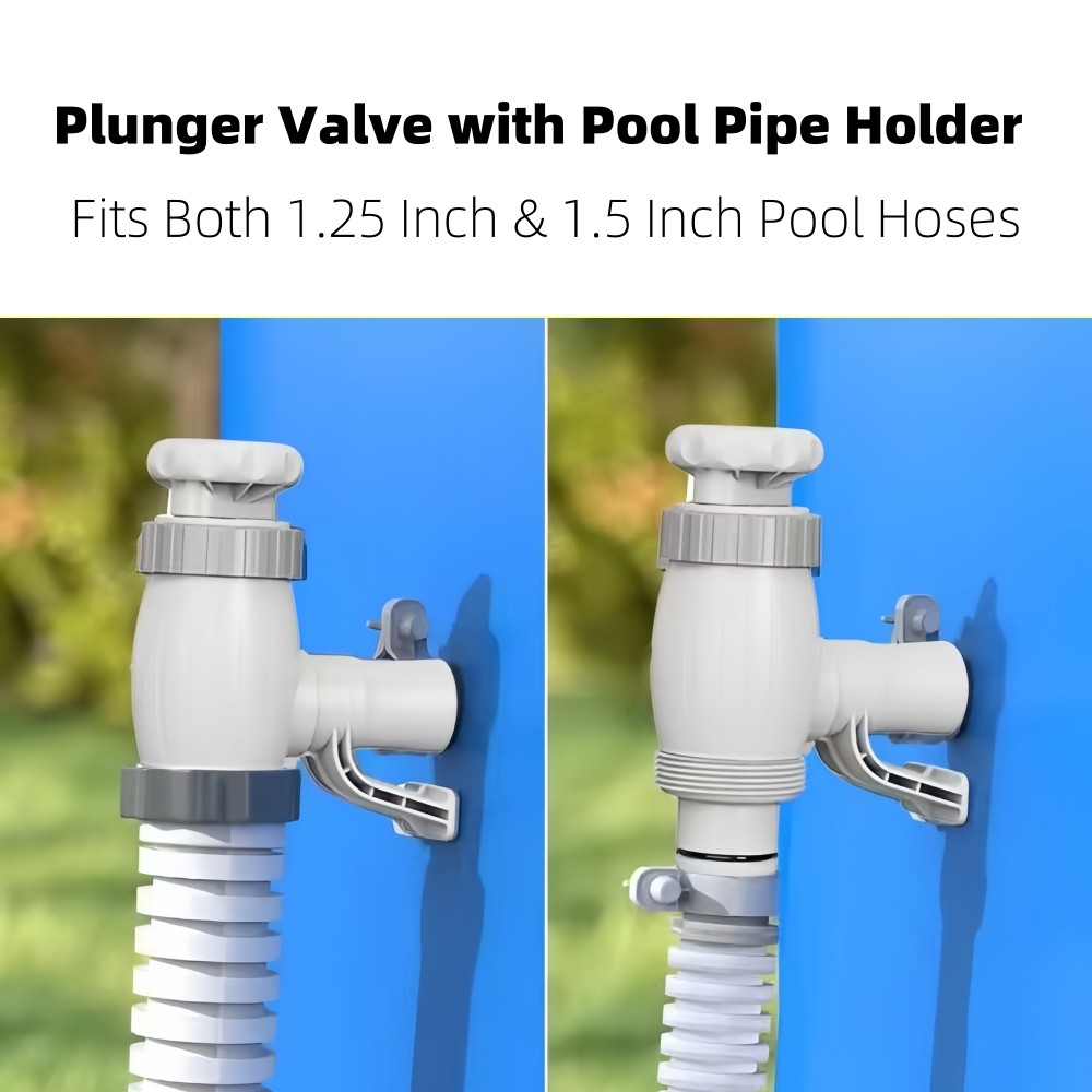 For Above Ground Swimming Pool Hose Adapter & Plunger Valve Kit - 2 Pack