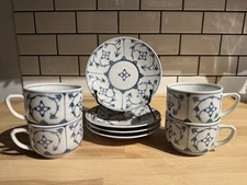 Antique Winterling Style Strawflower Cups Saucer(s) Bavarian Germany EUC