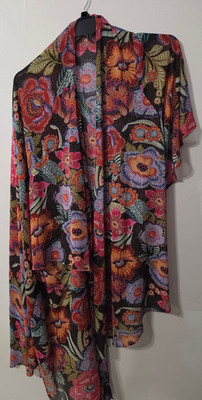 Multi color floral duster