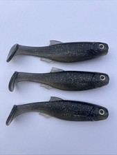 Charter Outdoors Custom Hand Poured Swimbait 4.8” Paddletail Dark Shad 3pk