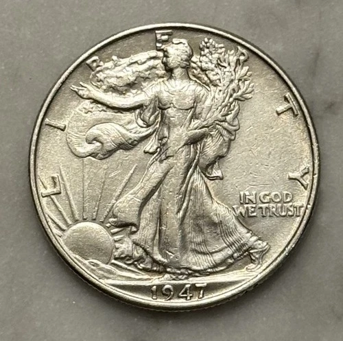 1947-P Walking Liberty Half Dollar - XF - Extremely Fine - 90% Silver
