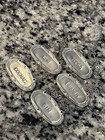 Vintage Decanter bottle tags/labels, Pewter full set 5 — photo 2