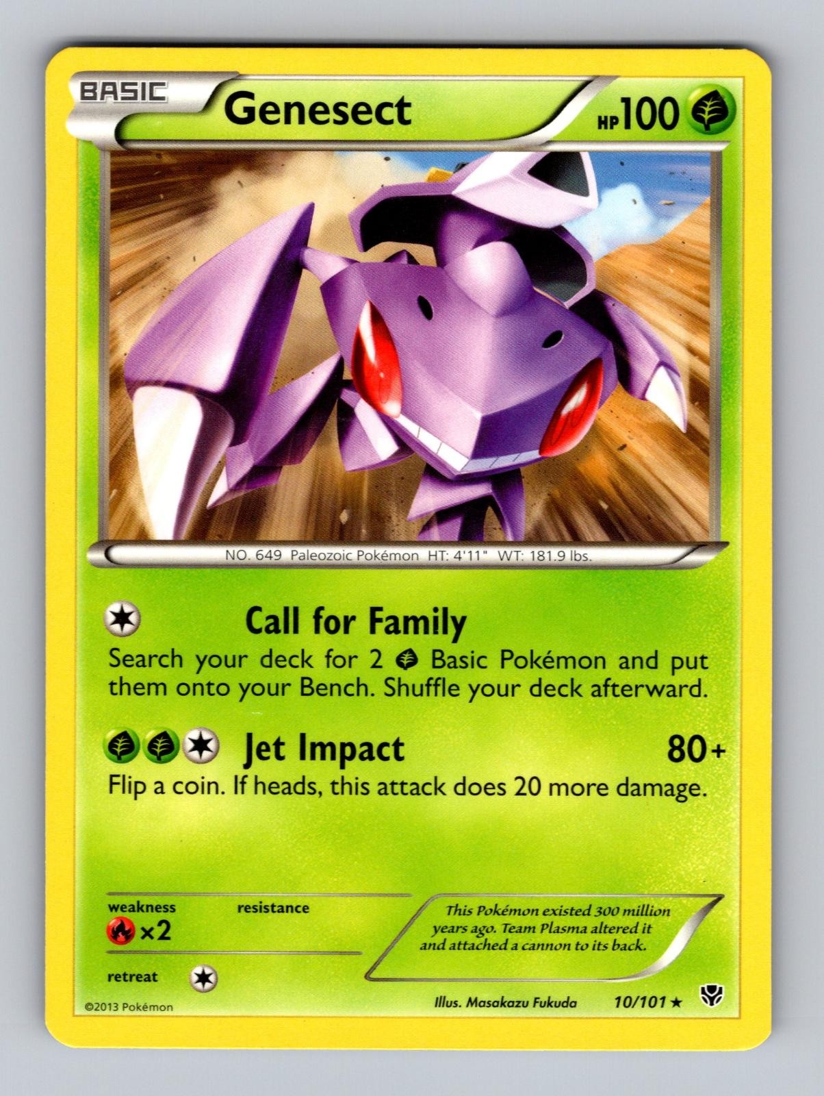 Genesect 10/101 Rare Plasma Blast Pokemon Lightly Played