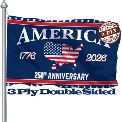 250 Anniversary Usa Flag 3x5 Outdoor, Double Sided 250th Anniversary Flags fo...