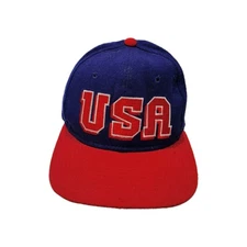 Vintage Sports Specialties USA Olympics Snapback Hat – Youngan Wool Blue Red Cap