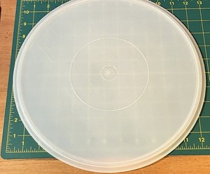 Vintage Tupperware Sheer #224 Round Replacement Bowl Seal Lid 12.75" EC