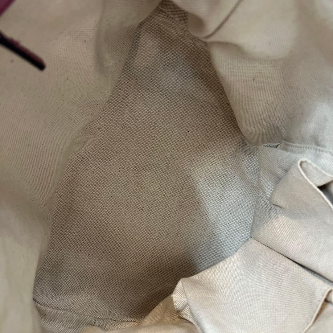 GUCCI Tote Bag Pink Canvas Leather Heart Charm Bamboo Gold Authentic Women's thumbnail 12