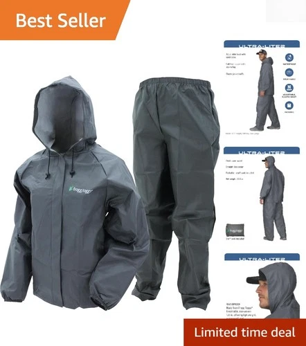 Breathable Men's Ultra-Lite2 Raincoat & Pant Set - Ideal for Camping & Hiking - product listing photo