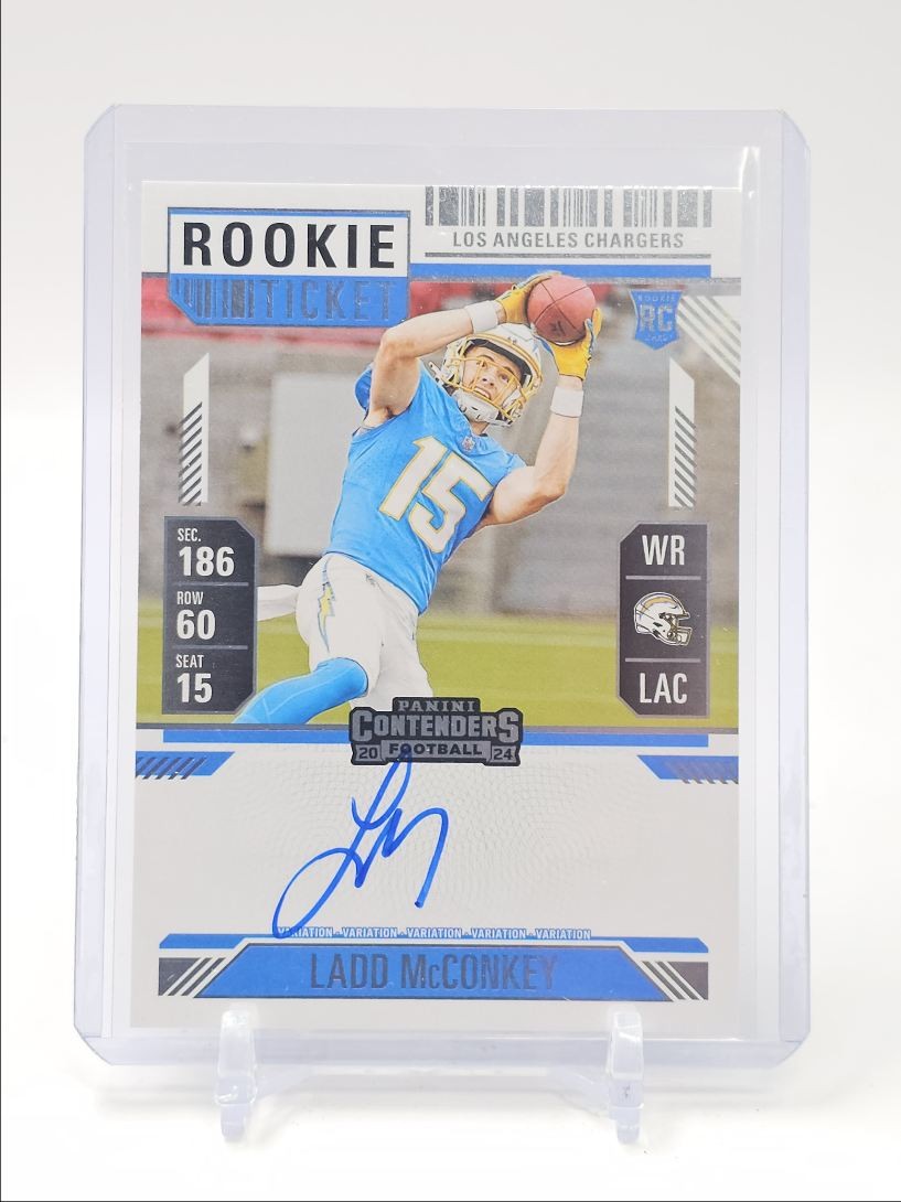 LADD MCCONKEY 2024 CONTENDERS ROOKIE TICKET VARIATION RC AUTO Q4687