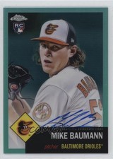 2022 Topps Chrome Platinum Anniversary Aqua Refractor /150 Mike Baumann Auto 1k5