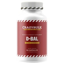 CrazyBulk D-BAL Natural Alternative MUSCLE BUILDER for STRENGTH GAIN-90 capsules