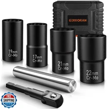 GIREORAN Wheel Lock Removal Kit, 6 Piece Lug Nut Remover 1/2-Inch-Drive Impac