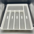 Made Smart Expandable Cutlery Silverware Utensil Drawer Organizer White 13x16