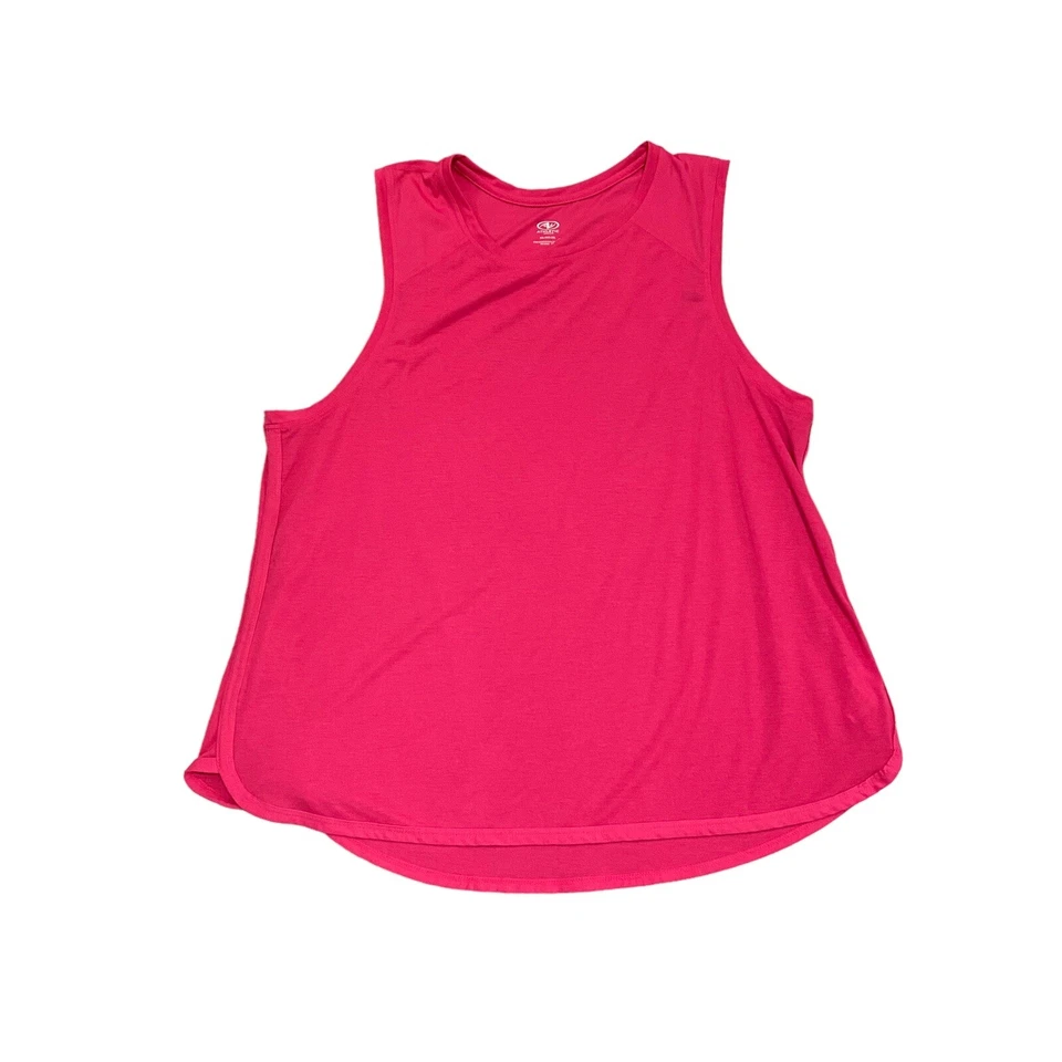 Top deportivo de entrenamiento para mujer Athletic Works rosa fucsia talla grande 2XL Foto 3 de 4