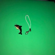 Black Killer Whale Charm with Cell String Included