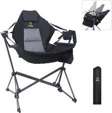 Nice C Hammock Camping Chair, Swing Folding Rocking Black 