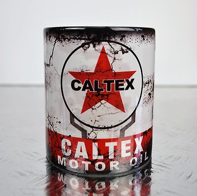 Retro Caltex Motor Oil Vintage Mechanic Gift Garage Tea Coffee Mug Cups