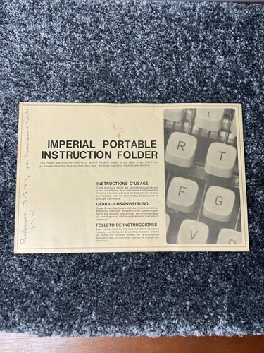 Litton Imperial 201 Typewriter with Lid and Instructions Vintage prop - Picture 4 of 16