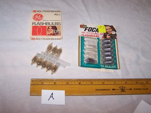 Vintage AG-1 & AG-1B Camera Flashbulbs - Lot A - Estate Find