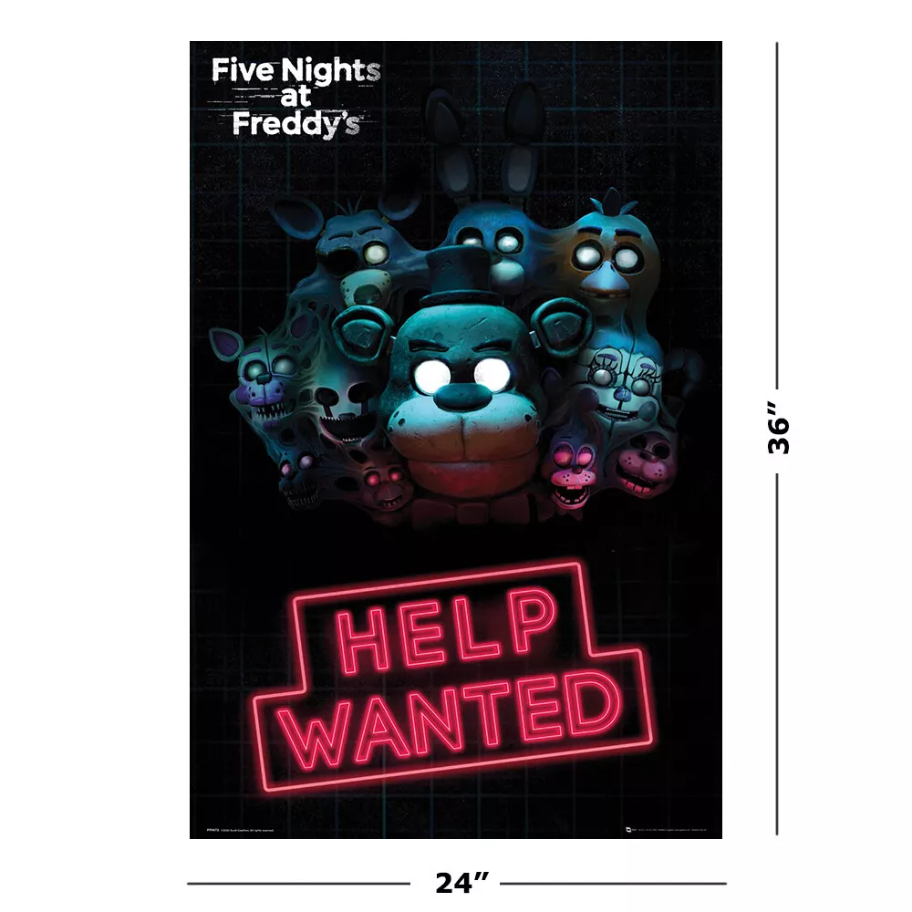 Five Nights At Freddy's - FNAF - Gaming Poster (Help Wanted) (Size: 24 x  36)