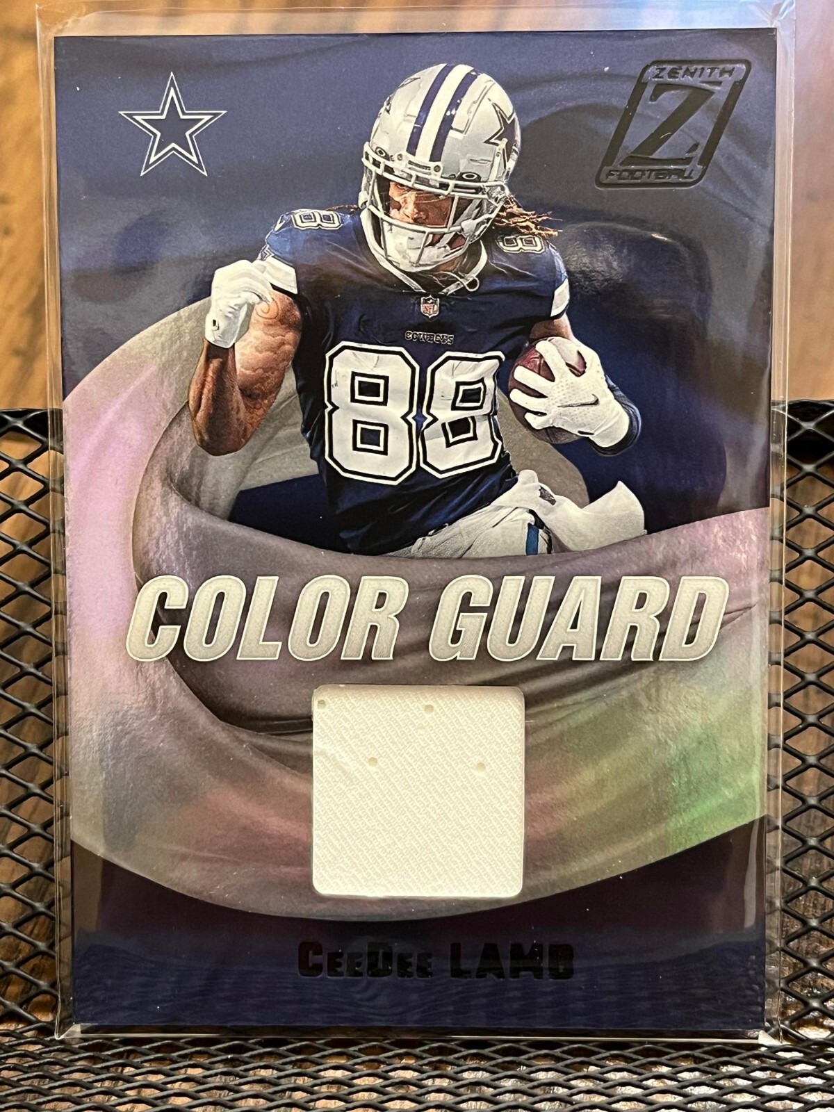 CEEDEE LAMB 2022 ZENITH "COLOR GUARD" COWBOYS WORN JERSEY PATCH RELIC OK SOONERS