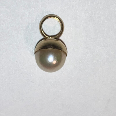 14k yellow gold pearl ball PBD Peter Brams design charm