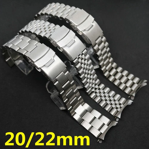 18/20/22mm Universal Stainless Steel Replacement Watch Band With Band Adjuster - Bild 2 von 26