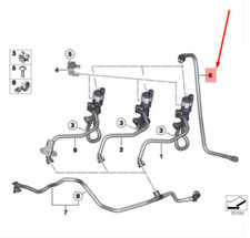Ligne de reniflard de r�servoir de carburant BMW 5 F10 13907636127 7636127