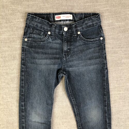 Levi's Jeans Boys 8 Blue 502 Regular Fit Tapered Leg Dark Wash Actual 24x22 - Afbeelding 1 van 13