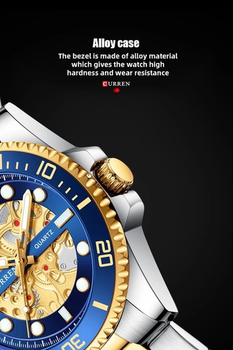 CURREN Watches Imitated Mechanical Design Quartz Watch - Picture 14 of 27