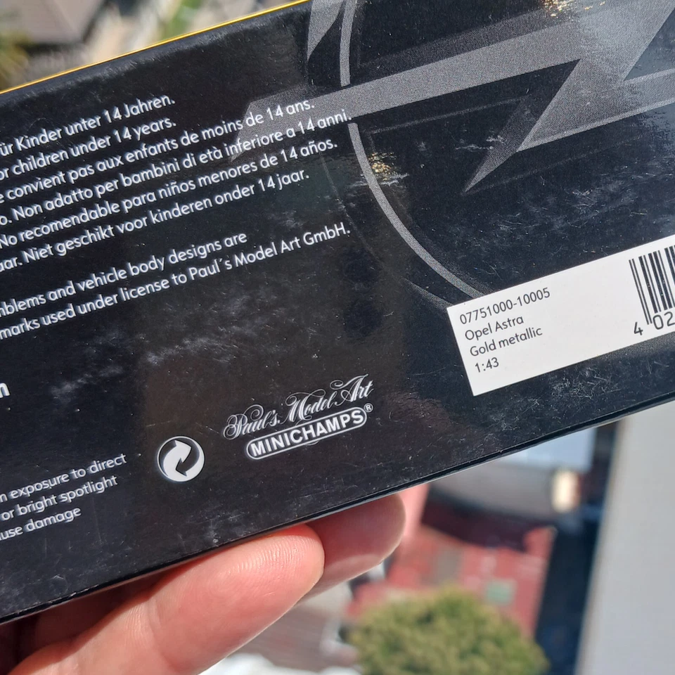 GOLD METALIC OPEL ASTRA - STREET CAR - MINICHAMPS, SCALE 1/43 - 07751000-10005 - Image 2 of 4