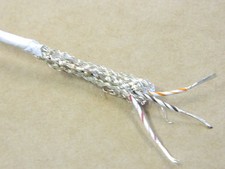 Cavo segnale schermato 3xAWG28 Teflon argentato extra flessibile