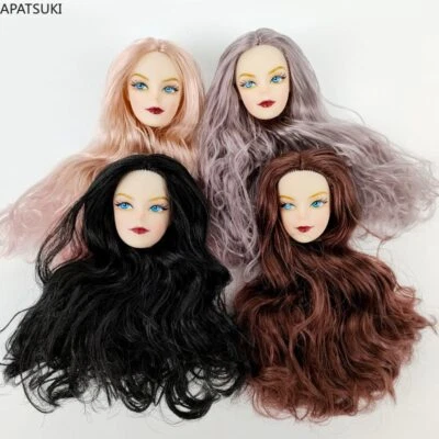 Blaues Auge gewelltes Lockenhaar Mode Puppenkopf für 11,5" Puppenköpfe 1/6 BJD - Bild 1 von 4
