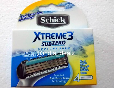 Schick Xtreme3 SubZero Patronen 4 Stück 1 Packung - 4 Patronen Neu ungeöffnet