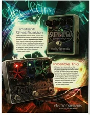 2012 ELECTRO HARMONIX Superego, Tone Tattoo Guitar Pedal Stomp Box Magazine Ad