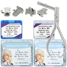 Dental Orthodontic Single Convertible Buccal Tubes Roth MBT 022 Molar Brackets