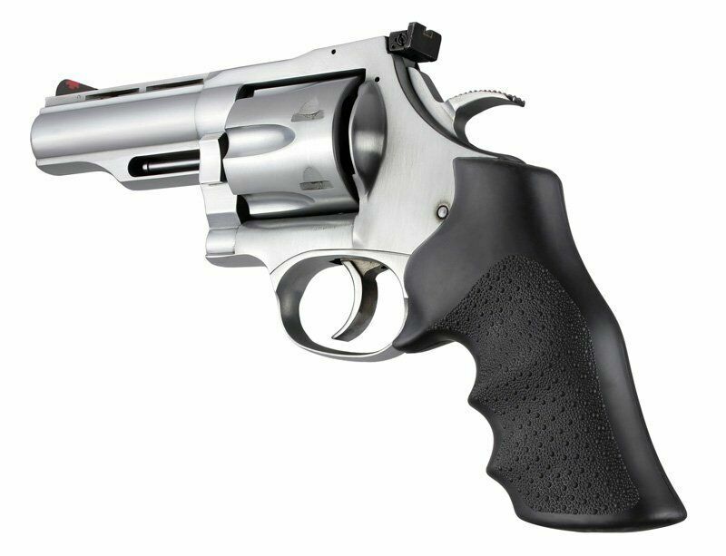 Hogue 58000 Grips For Dan Wesson Large Frame Revolvers – Finger Groove Design, Matte Black