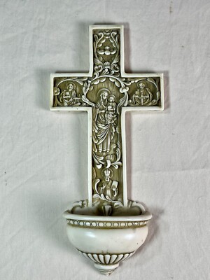 Vintage FARO 2000 Relief CRUCIFIX FONT Arte Sacra Collection - Morcaldo / Vivian