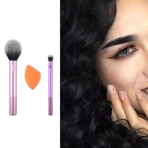 Real Techniques Makeup Brushes Set Foundation Smooth Blender Sponges Puff tool - Picture 3 of 8