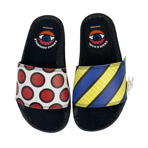 Sandali Adidas Boost Slides per ragazzo taglia 4 o ragazza taglia 5 nuoto spiaggia Craig + Karl