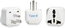 3 Pack Universal Power Adapter Plug Converter Usa Type B For Global Travel