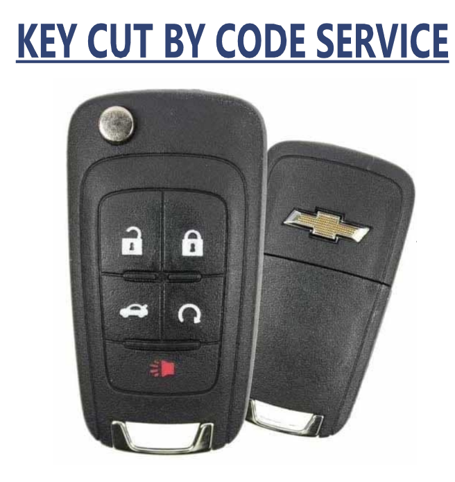 CUT BY CODE SERVICE + Chevrolet 2010-2016 5 Button Remote Start 