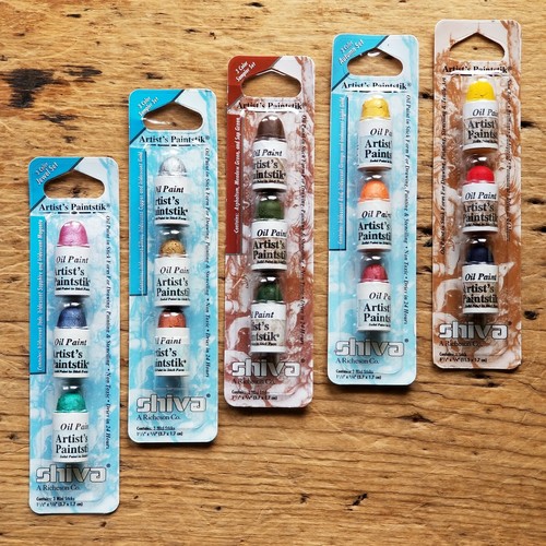 NEW JACK RICHESON Shiva OIL ARTISTS PAINTSTIKS Mini Sets 3 PAINT STICKS 4 Colors - Picture 1 of 6