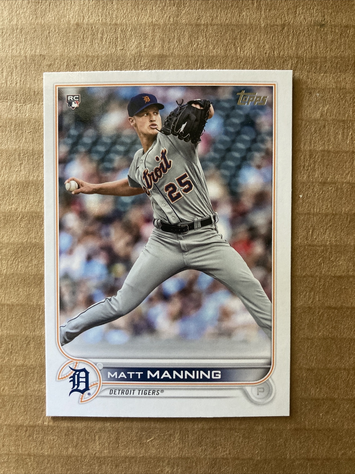 2022 Topps Matt Manning Rookie Card #31 Detroit Tigers