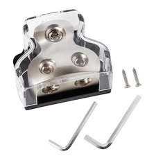 NuIth 2 Way Zine-Alloy Power Distribution Block, 0/2/4 ２ way (1PCS) 