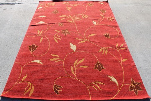 R3368 Gorgeous Floral Woolen Handmade Tibetan Area Rug 5' x 8' Made in Nepal - Picture 2 of 8
