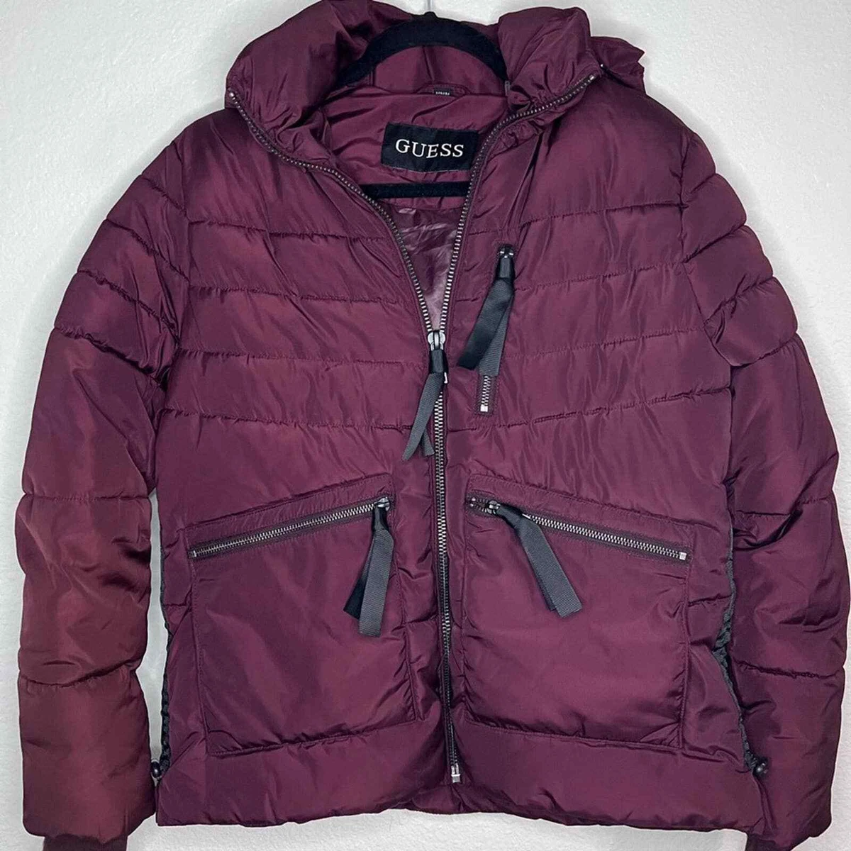 Guess burgundy jacket hotsell