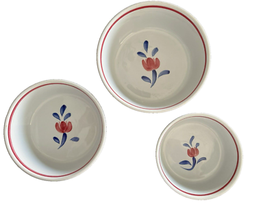 3 Upsala - Ekeby Gefle ELDO Nesting Bowls Swedish 3 Upsala - Ekeby Gefle ELDO Nesting Bowls Swedish